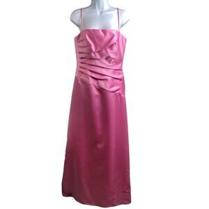 Vintage Rimini by Shaw Pink Satin Evening Gown Size 8‎ Prom Formal Cinderella